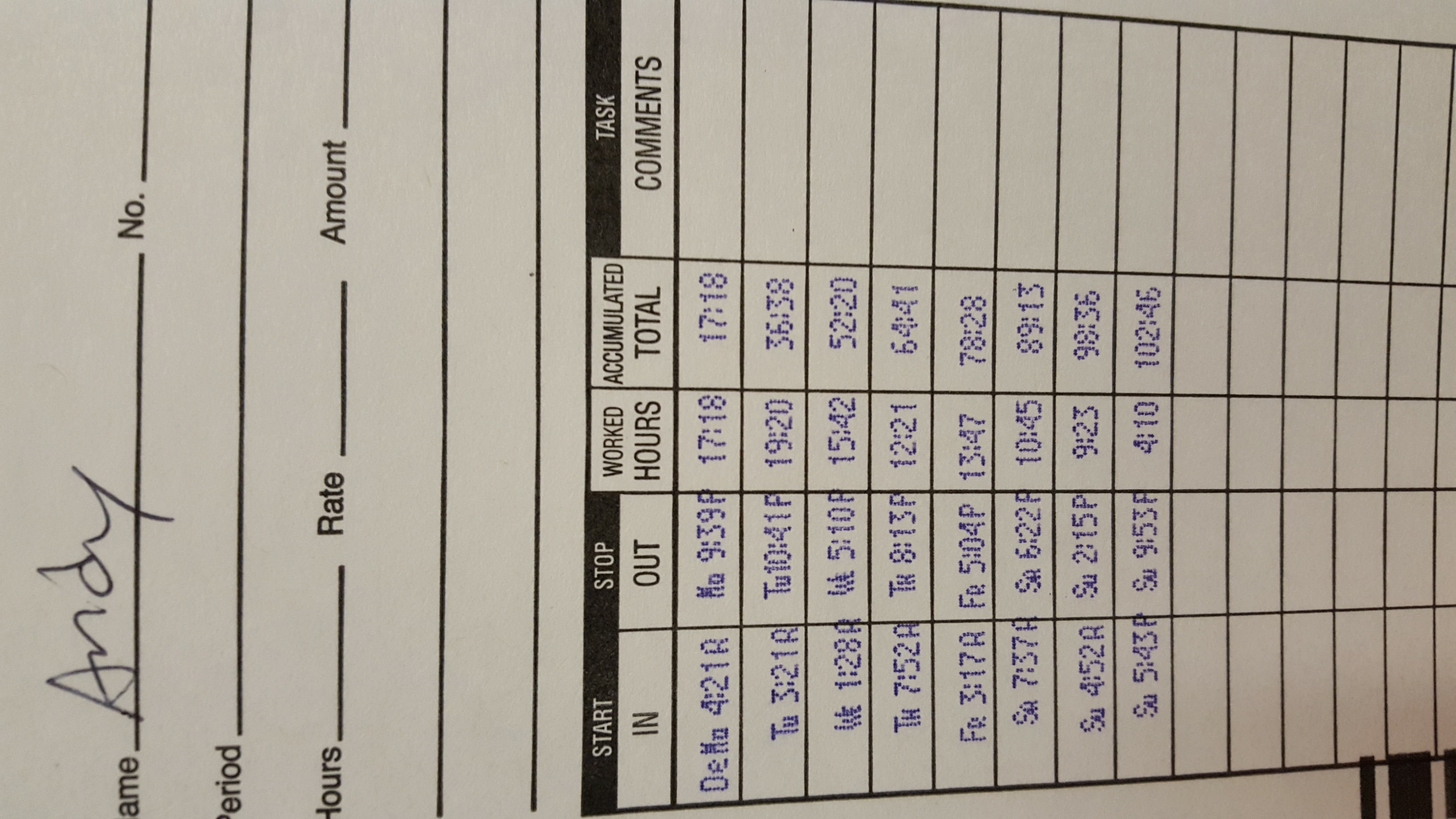 Timecard